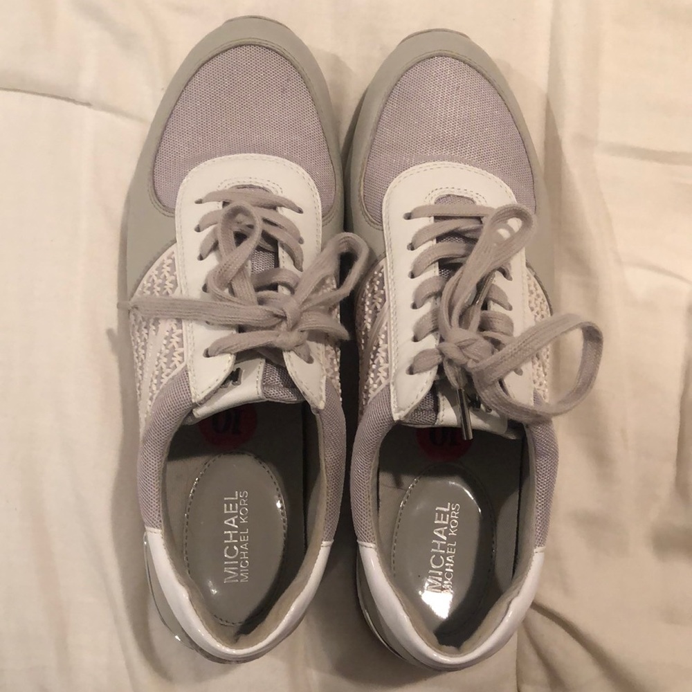 Michael Kors silver/grey and white sneaker